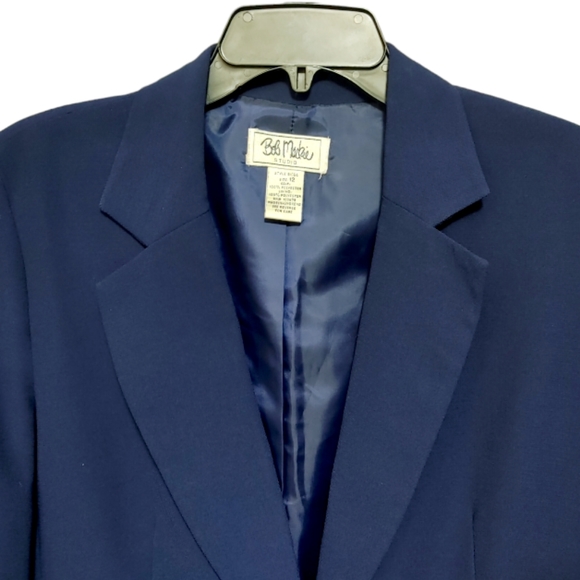 Bob Mackie Baby Blue Single Button Classic Blazer Jacket Women's Size 12 - Picture 3 of 8